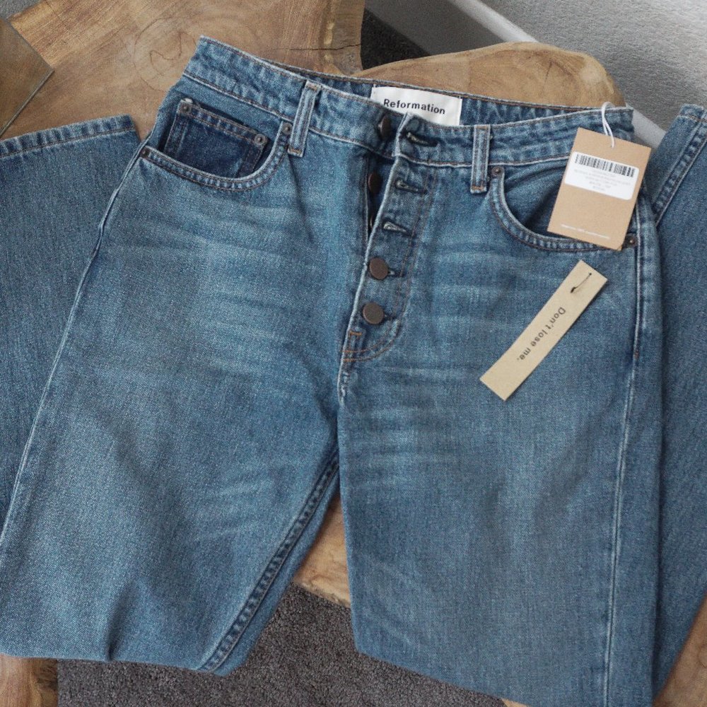 Reformation Winona Mid Slim w/ Button Fly
